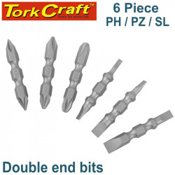 6pc 45mm Double End Bit Set Ph1,2,3 Pz1,2,3 Sl3,4,5,6,7mm
