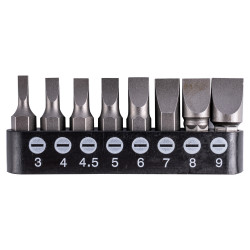 Insert Bit Set 8pce Slotted 3mm-9mm 25mm