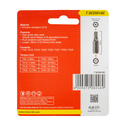 Insert Bit Set 8pce Torx Tamper Resistant Tx 8 10 15 20 25 27 30 40