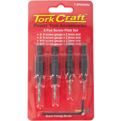 Screw Pilot Set 5pce Carded