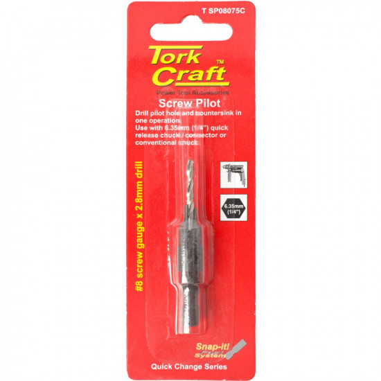 Screw Pilot No.8 X 75mm Carded