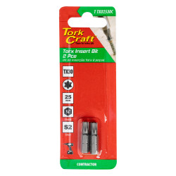 Torx Tx 30 Classic Insert Bit 25mm 2pc Carded