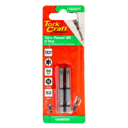 Torx Tx 27 Classic Power Bit 50mm 2pc Carded