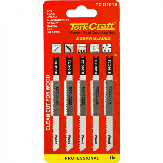 U-shank Jigsaw Blade 10tpi For Wood 2.5mm 5pc U-shank Jigsaw Blade 10tpi For Wood 2.5mm 5pc