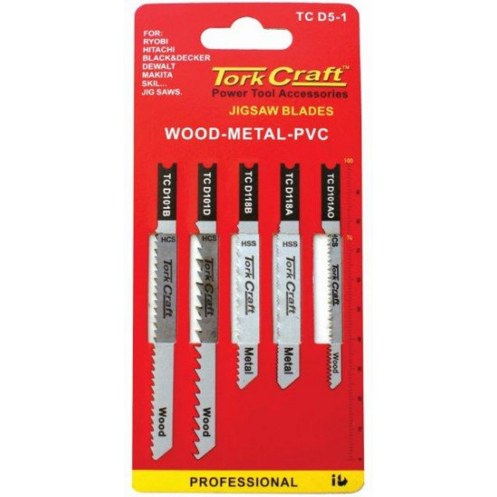U-shank Jigsaw Blades 5 Piece Assorted U-shank Jigsaw Blades 5 Piece Assorted