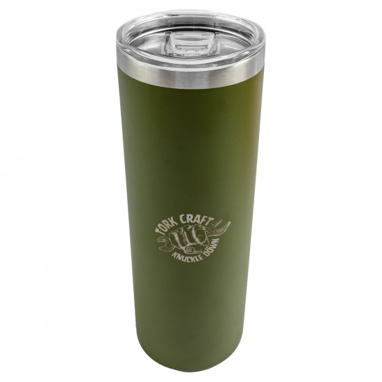 TORK CRAFT Stainless Steel Skinny Tumbler C/w Straw Camo Green TORK CRAFT Stainless Steel Skinny Tumbler C/w Straw Camo Green