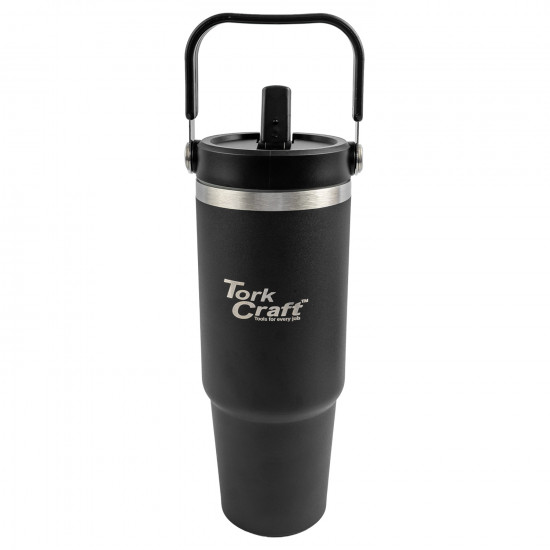 TORK CRAFT Stainless Steel Travel Tumbler C/w Straw Charcoal 800ml