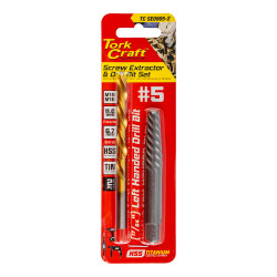 Screw Extractor Set 2pc No.5 With Left H& Drill Bit