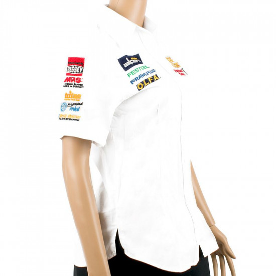 Ladies Blouse - White 3/4 - Large