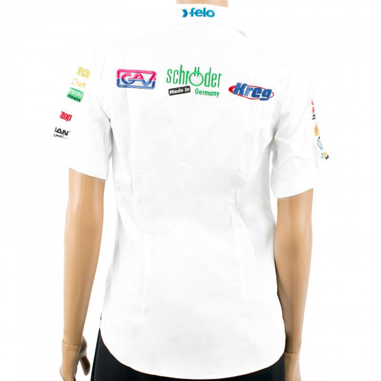Ladies Blouse - White 3/4 - Large