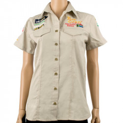Vermont Ladies 3/4 Cotton Shirt Stone 3xl