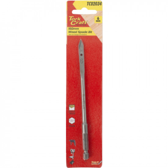 Spade Bit 6mm 150mm Spade Bit 6mm 150mm