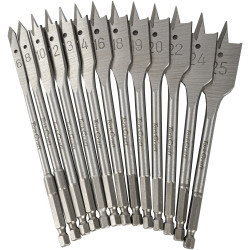 Spade Bit Set 13pce Double Blister