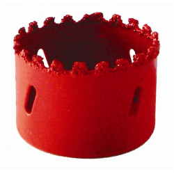 Hole Saw Carbide Grit 64mm - Red