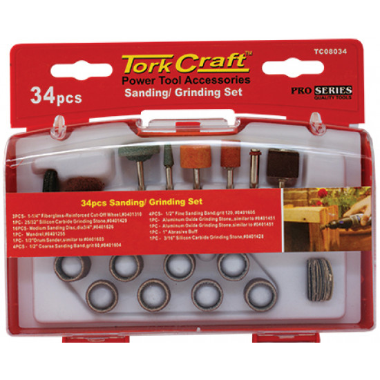 Sanding & Grinding Set 34 Pce Mini Sanding & Grinding Set 34 Pce Mini