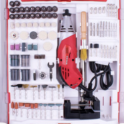 Rotary Tool 170w Accessory Set 245pc With St& And Flex Shaft