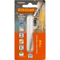 Mini Tungsten Carb. Cutter 2.4mm Ball 3.2mm Shank