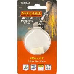 Mini Felt Polishing Point 9.5mm X 20mm Bullet