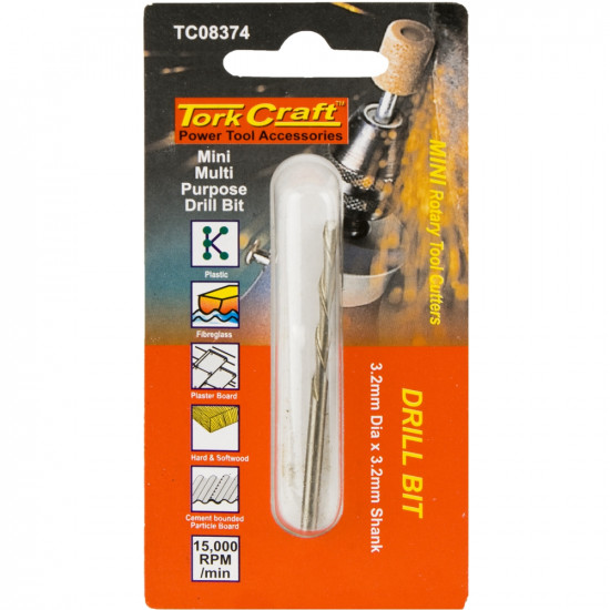 Mini Multipurpose Drill Bit 3.2mm X 3.2mm Shank Mini Multipurpose Drill Bit 3.2mm X 3.2mm Shank