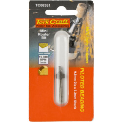 Mini Router Bit 9.5mm Piloted Beading 3.2mm Shank