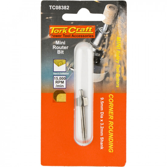 Mini Router Bit 9.5mm Corner Rounding 3.2mm Shank Mini Router Bit 9.5mm Corner Rounding 3.2mm Shank