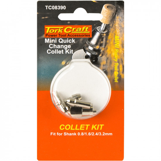Mini Quick Change Collet Kit 0.8/1.6/2.4/3.2mm