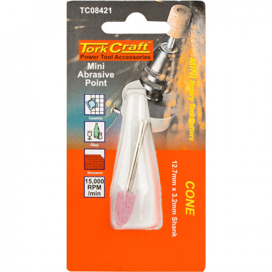 Mini Abrasive Point 12.7mm Cone 3.2mm Shank Mini Abrasive Point 12.7mm Cone 3.2mm Shank