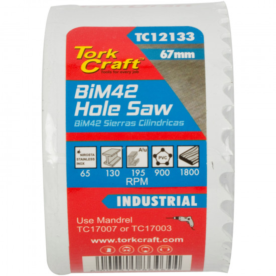 67mm Bim42 Bi Metal Hole Saw 67mm Bim42 Bi Metal Hole Saw
