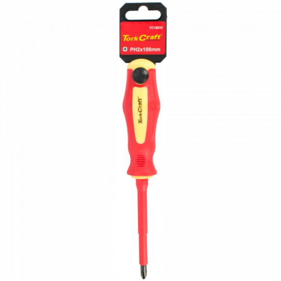 Screwdriver Insulated Phil.no.2 X 100mm Vde Screwdriver Insulated Phil.no.2 X 100mm Vde