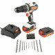 Imp. Drill B/less Id13b 20v 13mm 0-1800rpm 50nm 2 X 2.0 Ah Bat Std Ch