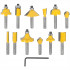 Router Bit Set 12pc 1/4' Straight & Profile