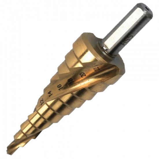 Step Drill Hss 4-22mmx2mm Spiral Step Drill Hss 4-22mmx2mm Spiral