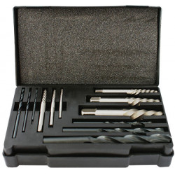 Screw Extractor Set 12 Pce With Drill Bits For M3 - M24 Screws / Studs