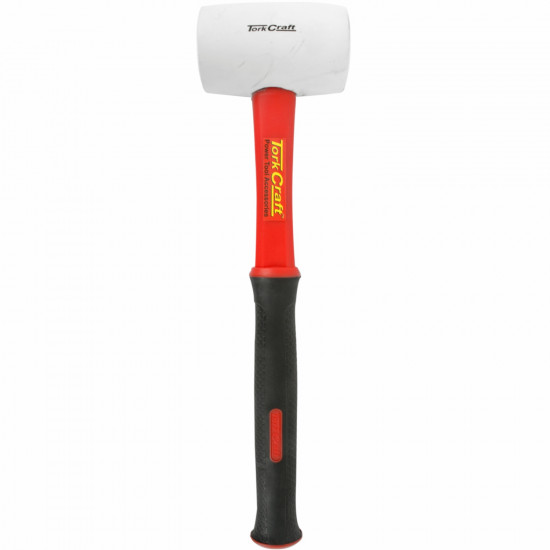 Hammer Rubber Mallet 450g (16oz) Fibreglass Handle White Non-marking Hammer Rubber Mallet 450g (16oz) Fibreglass Handle White Non-marking
