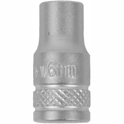 Socket 6mm 1/4' Drive Crv 12 Point