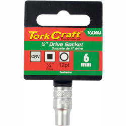 Socket 6mm 1/4' Drive Crv 12 Point