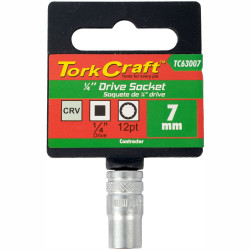 Socket 7mm 1/4' Drive Crv 12 Point