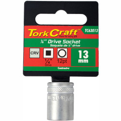 Socket 13mm 1/4' Drive Crv 12 Point