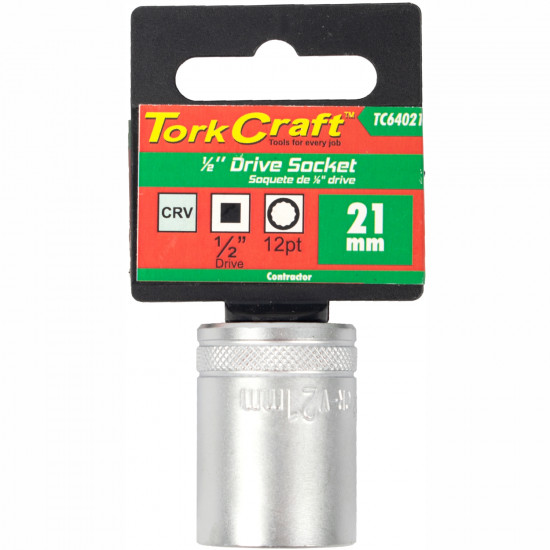 Socket 21mm X 27.8mm 1/2' Drive Crv 12 Point Socket 21mm X 27.8mm 1/2' Drive Crv 12 Point