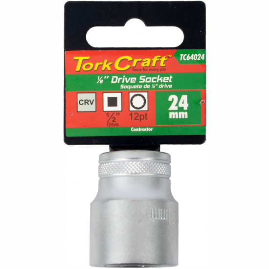 Socket 24mm X 31.8mm 1/2' Drive Crv 12 Point Socket 24mm X 31.8mm 1/2' Drive Crv 12 Point