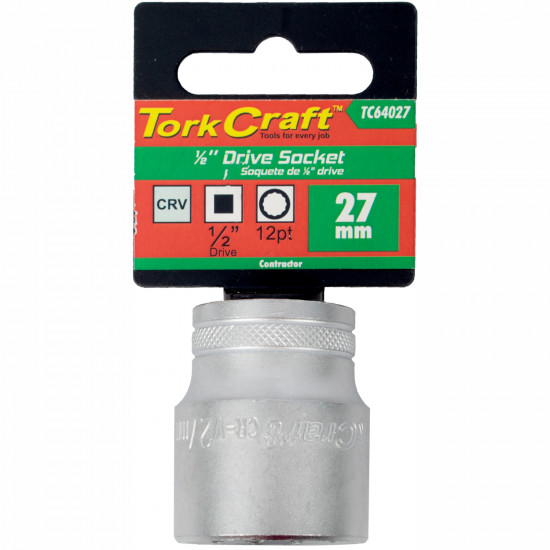 Socket 27mm X 35.8mm 1/2' Drive Crv 12 Point Socket 27mm X 35.8mm 1/2' Drive Crv 12 Point