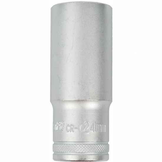 Socket 24mm 1/2' Dr Deep Socket Crv 12 Point Socket 24mm 1/2' Dr Deep Socket Crv 12 Point