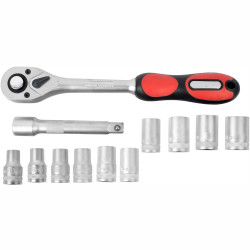 Socket & Ratchet Set 12pc 1/2' Drive 12 Crv 12 Point