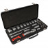 Socket & Ratchet Set 27pc 1/2' Dr Crv 12 Point Metal Case