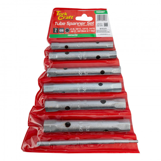 Tube Socket Set 8 9 10 11 12 13 14 15 16 17 18 19mm & T-rod)