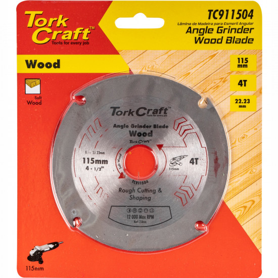 Blade 4 Teeth 115mm X 22.23mm For Wood On Angle Grinder Blade 4 Teeth 115mm X 22.23mm For Wood On Angle Grinder