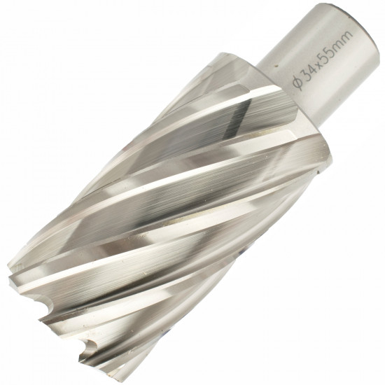 Annular Hole Cutter Hss 34 X 55mm Weld Shank 19.05mm Annular Hole Cutter Hss 34 X 55mm Weld Shank 19.05mm