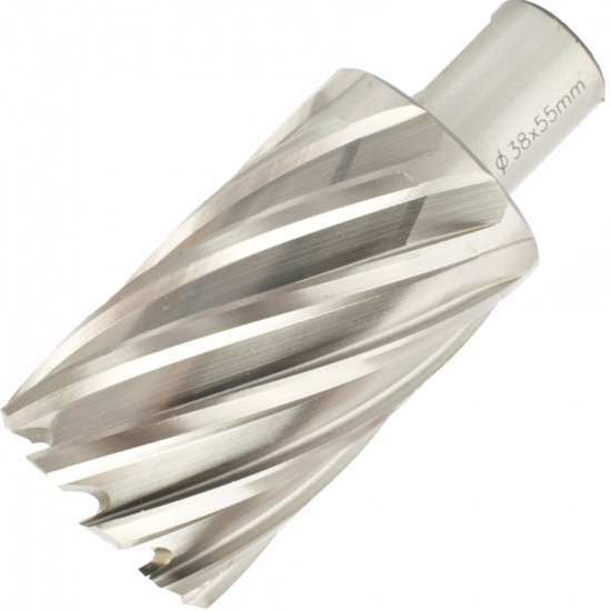 Annular Hole Cutter Hss 38 X 55mm Weld Shank 19.05mm Annular Hole Cutter Hss 38 X 55mm Weld Shank 19.05mm