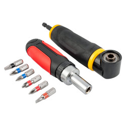 Angle Drive 1/4' Mf W/ratchet Driver 6pc Bits