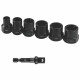 Bolt Extract Set 7pce 8/10/12/13/17/19mm 1pc 50mm 1/4' Socket Adaptor Bolt Extract Set 7pce 8/10/12/13/17/19mm 1pc 50mm 1/4' Socket Adaptor